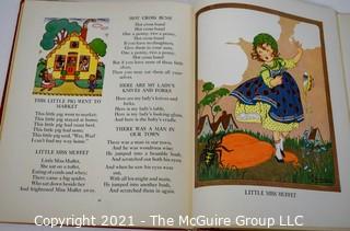 Five Antique Children's Books Including Mother Goose, Old Mother Hubbard, Plays and Games for Little Folks, French Fairy Tales by Gustave Dore and Charles Perrault.