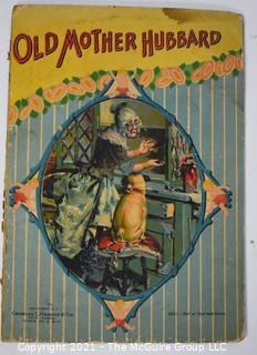 Five Antique Children's Books Including Mother Goose, Old Mother Hubbard, Plays and Games for Little Folks, French Fairy Tales by Gustave Dore and Charles Perrault.