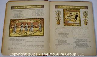 Five Antique Children's Books Including Mother Goose, Old Mother Hubbard, Plays and Games for Little Folks, French Fairy Tales by Gustave Dore and Charles Perrault.