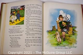 Five Antique Children's Books Including Mother Goose, Old Mother Hubbard, Plays and Games for Little Folks, French Fairy Tales by Gustave Dore and Charles Perrault.