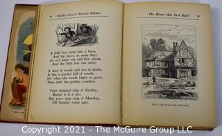 Five Antique Children's Books Including Mother Goose, Old Mother Hubbard, Plays and Games for Little Folks, French Fairy Tales by Gustave Dore and Charles Perrault.