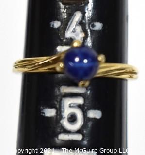 14kt Yellow Gold with Blue Star Sapphire Ring.  Weighs 2.4 g.