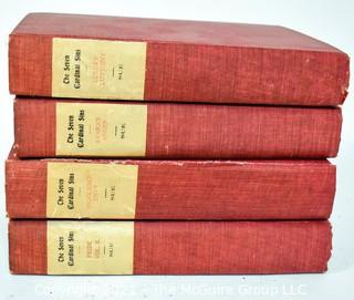 Four (4) Volumes of The Seven Cardinal Sins, by Eugène Sue, 1899