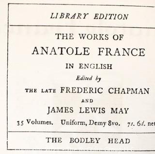 Two (2) Vintage Books by Anatole France - Penguin Island & The Revolt of the Angels, both illustrated by Frank C. Pape 