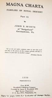 Magna Charta, Parts 1,2,3,5,6 by John S. Wurts