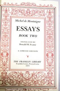 Two (2) Volumes from The Essays of Michel de Montaigne (Great Books of the Western World) 1979.