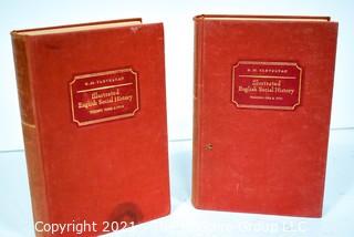 Two (2) Volumes of the 1952 of Illustrated English Social History, Volumes 1-4 in 2 Bindings By Trevelyan, G. M