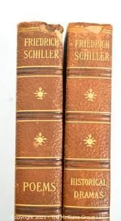 Two (2) Volumes of The Complete Works of Friedrich Schiller 1902