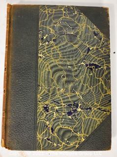 Seven Volume (7) Leather Bound with Marbled Covers of The Complete Works of Friedrich Schiller 1902