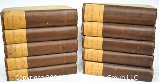 Ten (10) Volume Set of The Works Of Henry Fielding Esq by Leslie Stephen  1882.