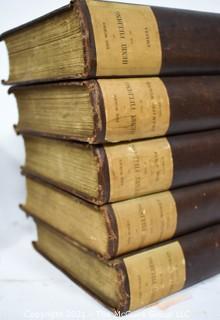 Ten (10) Volume Set of The Works Of Henry Fielding Esq by Leslie Stephen  1882.