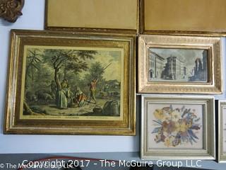 Collection including decorative wall art and mirrors 