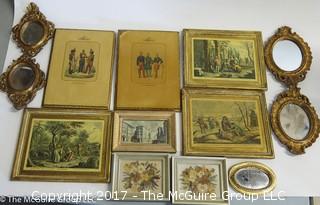 Collection including decorative wall art and mirrors 