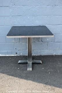 Diner Table with Metal Base. Measures 30 x 30 x 30" 