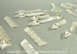 Collection of Faceted Cut Crystal Chandelier Prisms