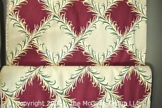 Full Bolt Of Vintage  Mid Century Art Deco Designed Barkcloth Fabric 