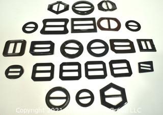 Group of Bakelite Buckles in Dark Tones