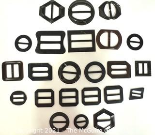 Group of Bakelite Buckles in Dark Tones