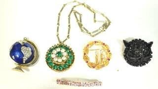 Group of Vintage Rhinestone Jewelry