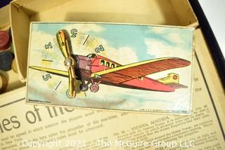 Antitque 1928 A Flight Around The World Board Game By J W Spears England  