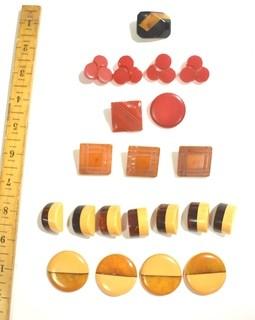 Group of Vintage Bakelite Buttons. 