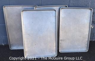 Four (4) Full Size Industrial Baking Sheets.  Each measure 18" x 26".