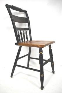 Hitchcock Black and Gilt Stenciled Dining Chair.