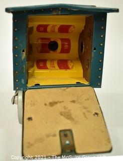 Vintage Lithograph Trade Mark Modern Toy Tin Train Engine, Battery Operated, Measures 14" long. 