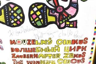 Laterna Magika Circus Poster By Czech Designer Zdenek Seydl For Circus Konselny, 1980. Signed. Measures Approximately 24 X 39"