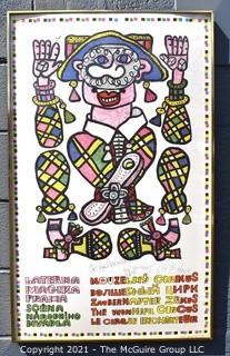 Laterna Magika Circus Poster By Czech Designer Zdenek Seydl For Circus Konselny, 1980. Signed. Measures Approximately 24 X 39"