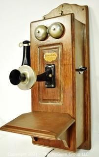 Swedish Antique Hercules Hand Crank Wall Telephone. {Note: Description Altered 10.14.2021 @ 6:46pm ET}