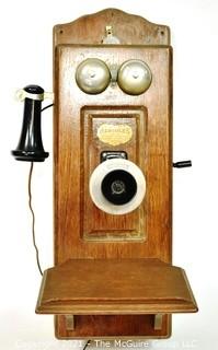 Swedish Antique Hercules Hand Crank Wall Telephone. {Note: Description Altered 10.14.2021 @ 6:46pm ET}