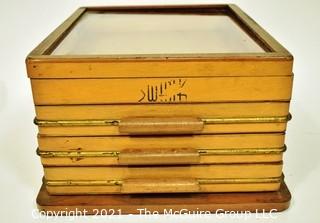 Vintage Wooden Swank Cufflink Display Case with Drawers.