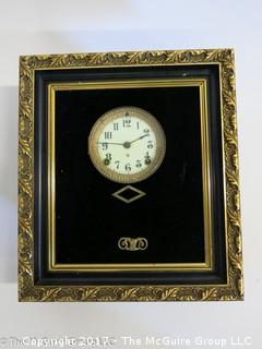 Ansonia Mechanical Clock mounted in Wall Frame; 14 x 16" 