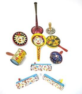 Group of Vintage Tin Party Noisemakers. 