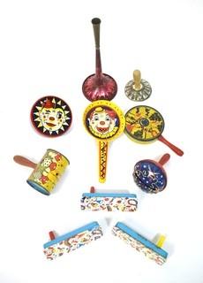 Group of Vintage Tin Party Noisemakers. 