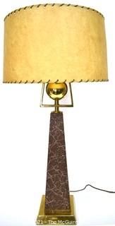 Vintage Mid Century Modern Table Lamp Made by Rembrandt Masterpieces Lamp Company with Shade. 