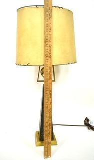 Vintage Mid Century Modern Table Lamp Made by Rembrandt Masterpieces Lamp Company with Shade.  Rembrandt Sticker has come off. 