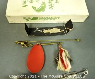 The McGuire Group LLC - Auction: 126: Fall Mix of Mid Century Modern,  Primitives, Fine Jewelry, Bakelite, Vintage Christmas and Much Much More.  ITEM: Collection of Vintage and Bakelite Fishing Lures with