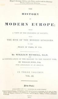 (2) Leather Bound Volumes of "Modern Europe" circa 1832