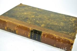 Leather Bound Book titled "The Works of Rev. Sydney Smith", circa 1850's. Marbled Cover