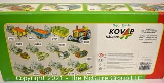 Vintage 1:25 Kovap Agro Tin Litho Set No. 7  Wind Up Tractor Toy With Equipment  NIB New in Box. {Note: Description Altered 10.14.2021 @ 6:46pm ET}