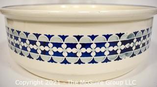 Circa 1900 German Porcelain Art Deco Decorated Pitcher and Basin marked Borussia and Freya Annaburg Musterschutz. {Note: Description Altered 10.14.2021 @ 6:46pm ET}