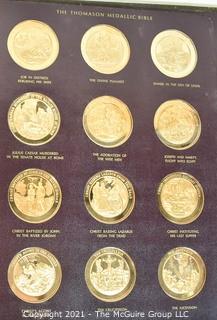 1970 The Thompson Medallic Bible Franklin Mint Complete with Bronze Medals Set