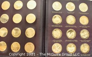 1970 The Thompson Medallic Bible Franklin Mint Complete with Bronze Medals Set