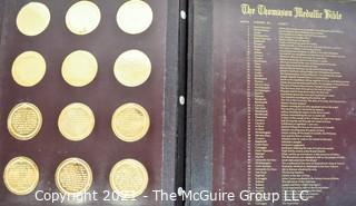 1970 The Thompson Medallic Bible Franklin Mint Complete with Bronze Medals Set