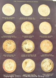 1970 The Thompson Medallic Bible Franklin Mint Complete with Bronze Medals Set