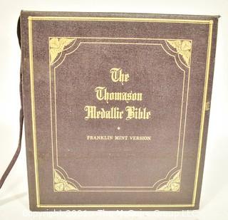 1970 The Thompson Medallic Bible Franklin Mint Complete with Bronze Medals Set