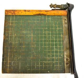 Small/Miniature Milton Bradley Dandy Paper Cutter Guillotine Style, circa 1914 {Note: Description Altered 10.14.2021 @ 6:46pm ET}