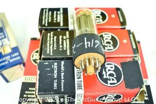 NOS Collection of Vintage Electric Bulbs and Tubes in Boxes.